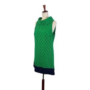 Adrianna Papell Green Lace Dress Sleeveless Cowl Neck Party Lined Size 12